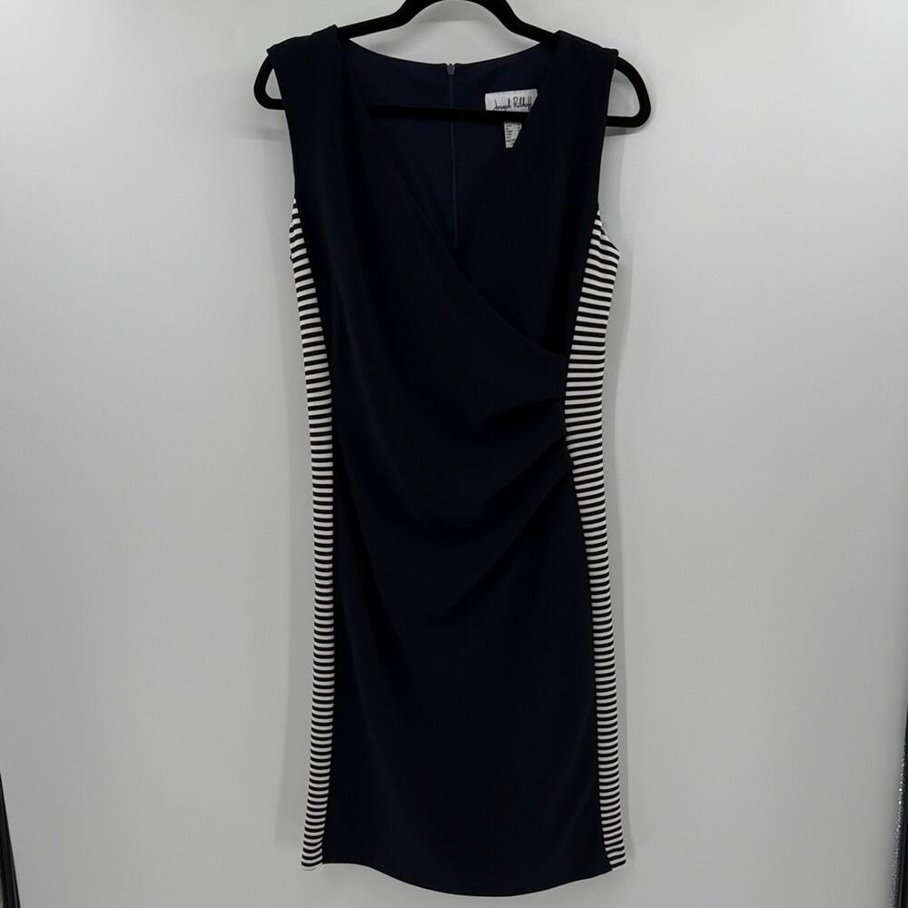 Joseph Ribkoff Women's LDS Faux Wrap Tank Dress - Navy/White - 10